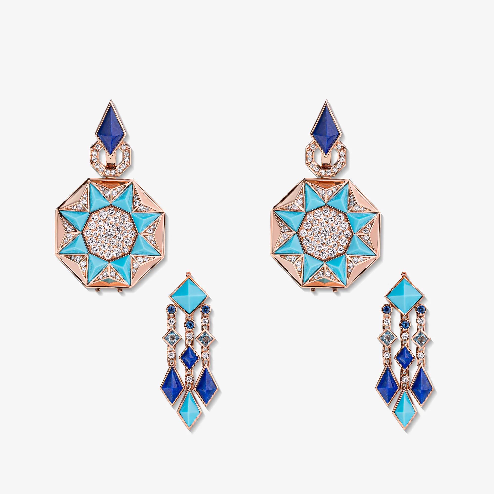 Sarh Turath Turquoise & Lapis Earrings