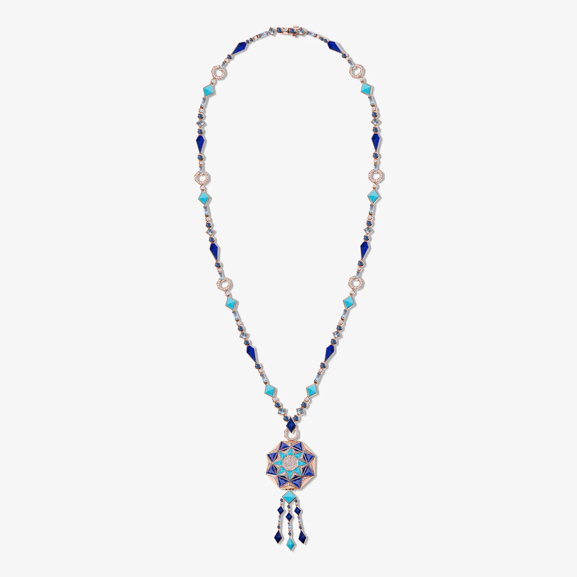 Sarh Turath Turquoise & Lapis Necklace