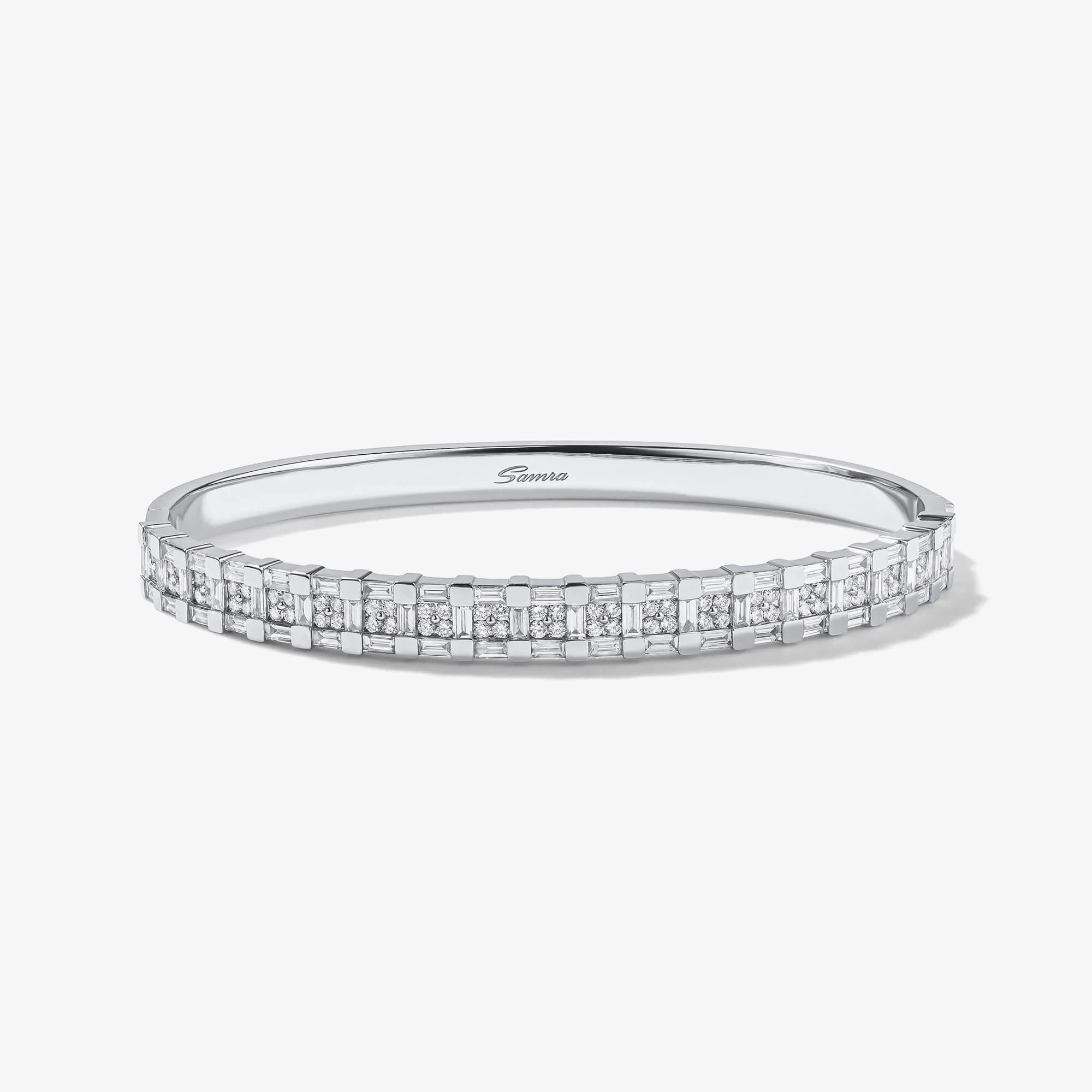 Splendore White Gold Diamond Bangle - Image 3