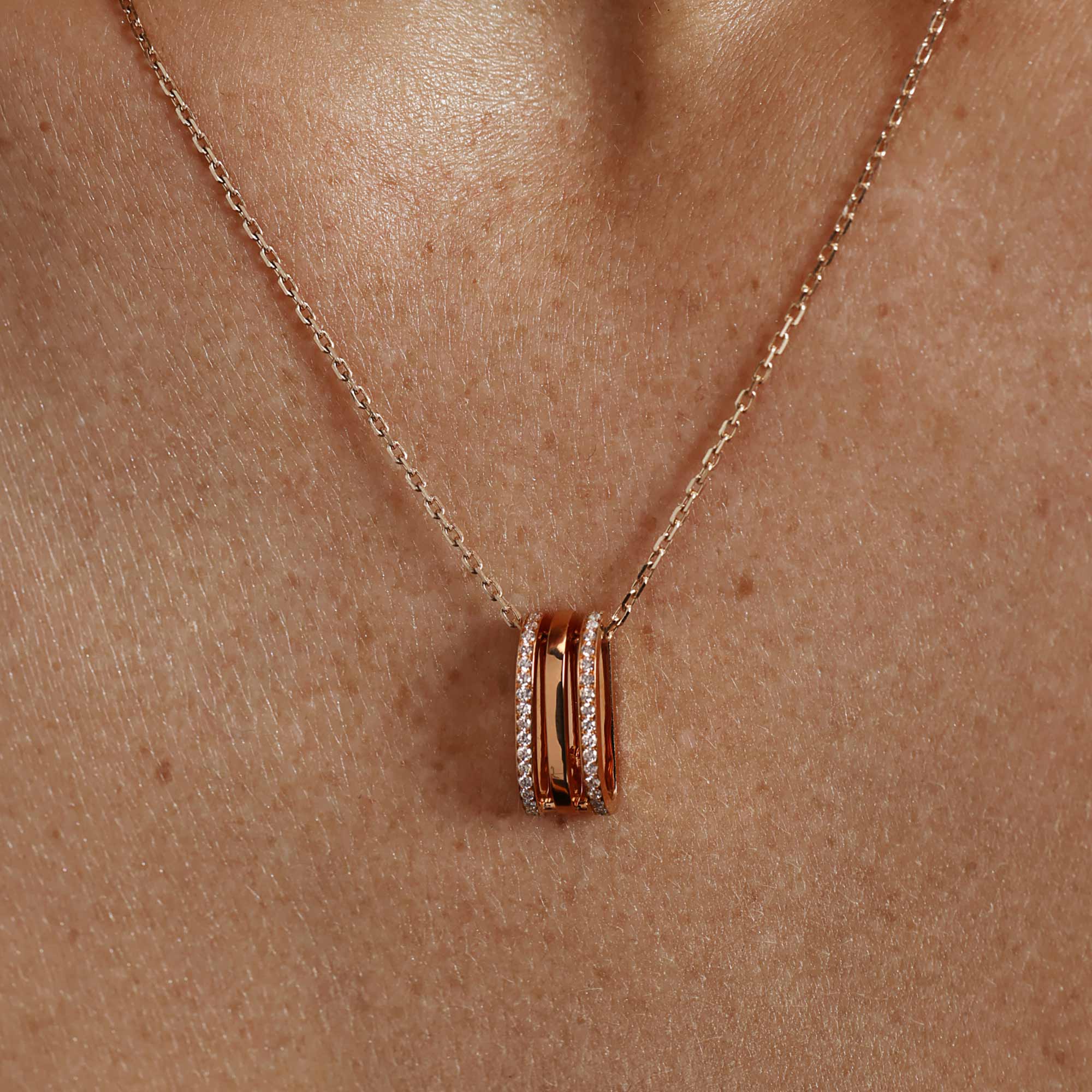 Wid Rose Gold Diamond Large Necklace - Image 6