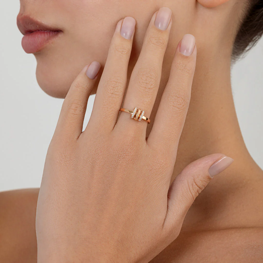 Wid Rose Gold Diamond Ring - Image 5