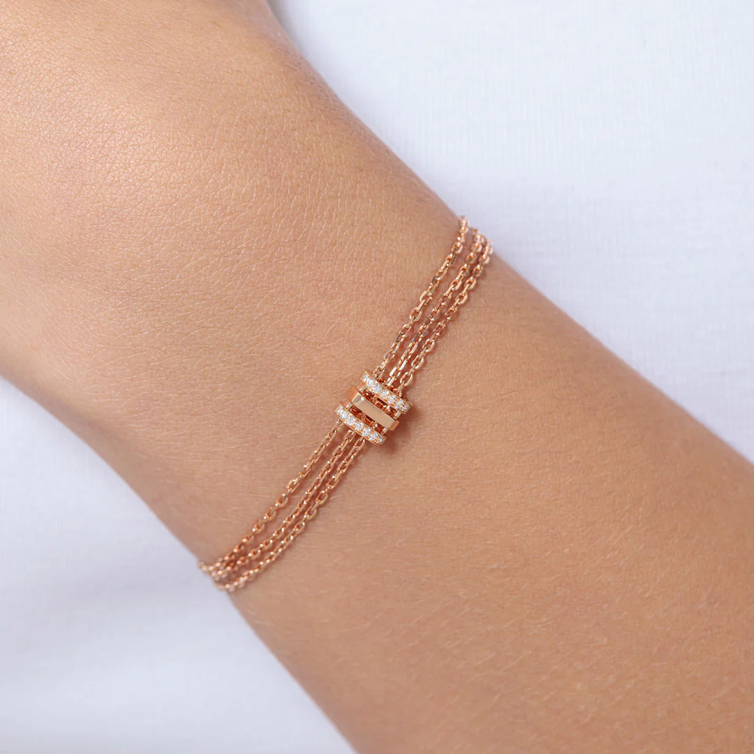 Wid Rose Gold Diamond Single Bracelet - Image 6