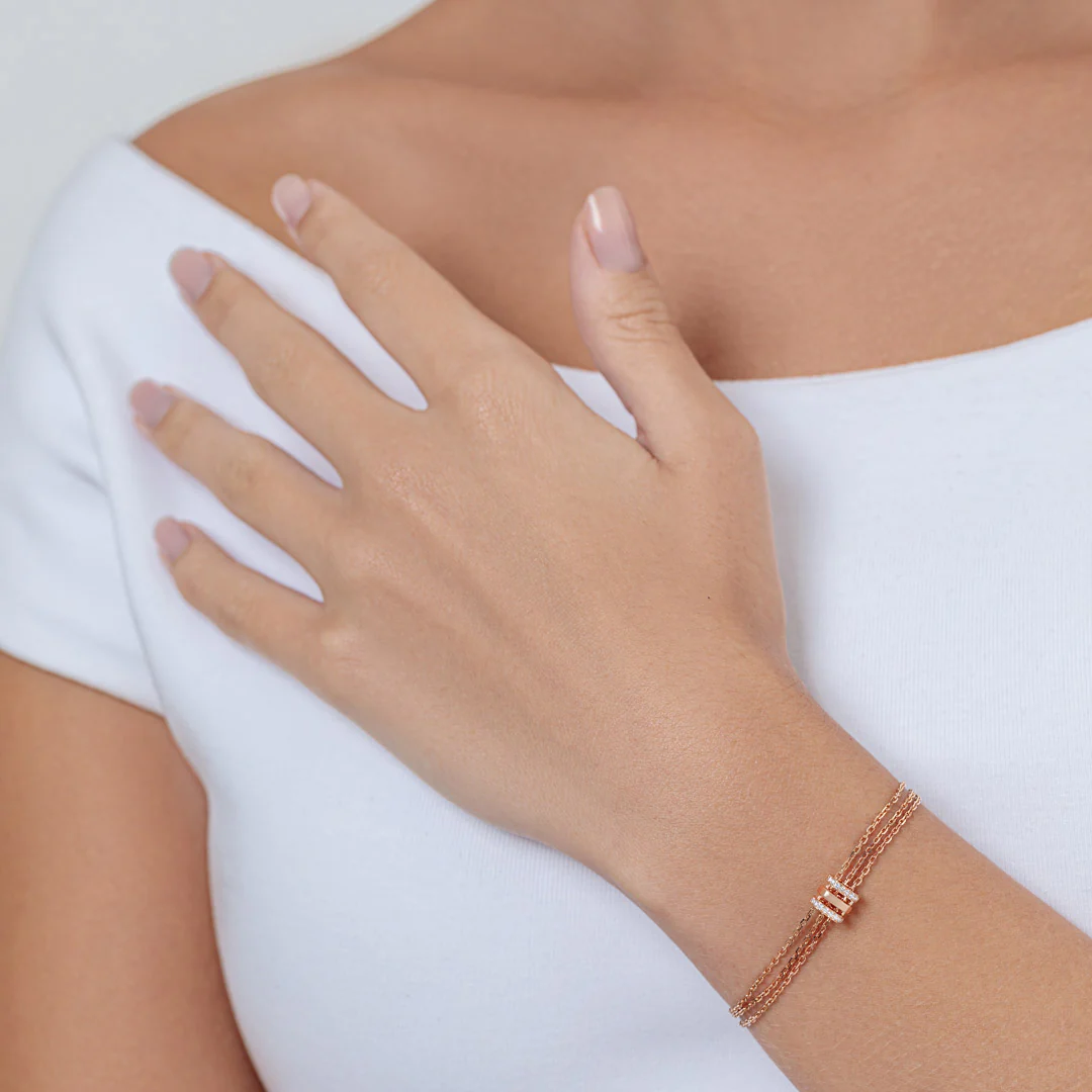 Wid Rose Gold Diamond Single Bracelet - Image 7