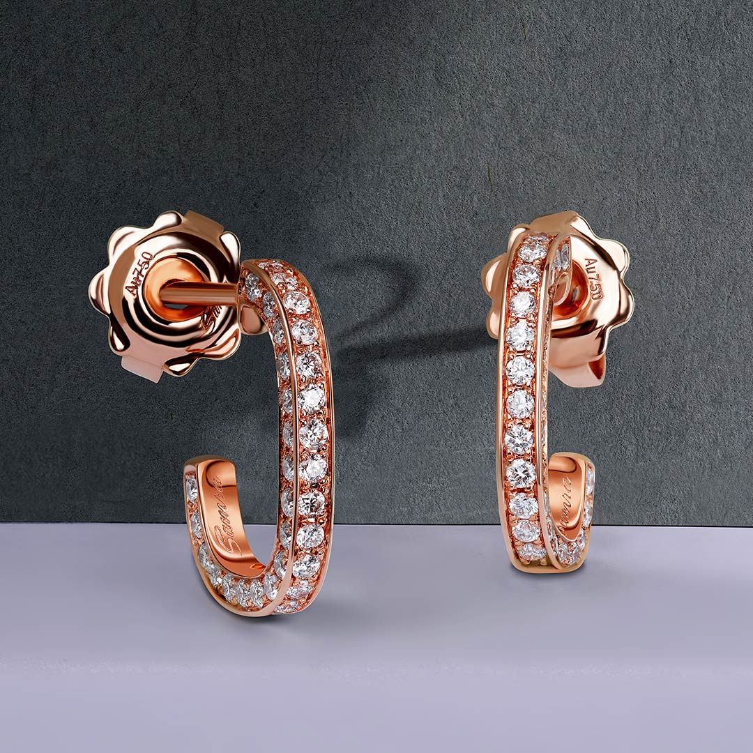 Wid Rose Gold Diamond Single Earrings - Image 3