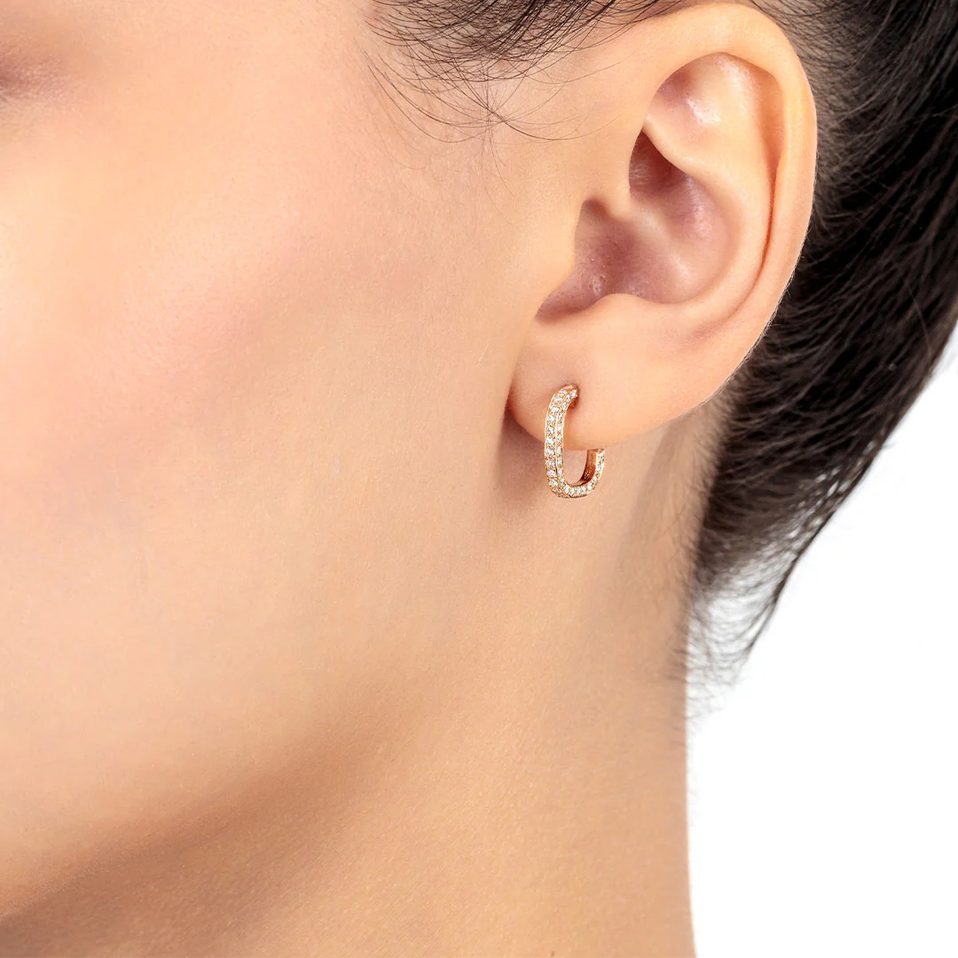 Wid Rose Gold Diamond Single Earrings - Image 4
