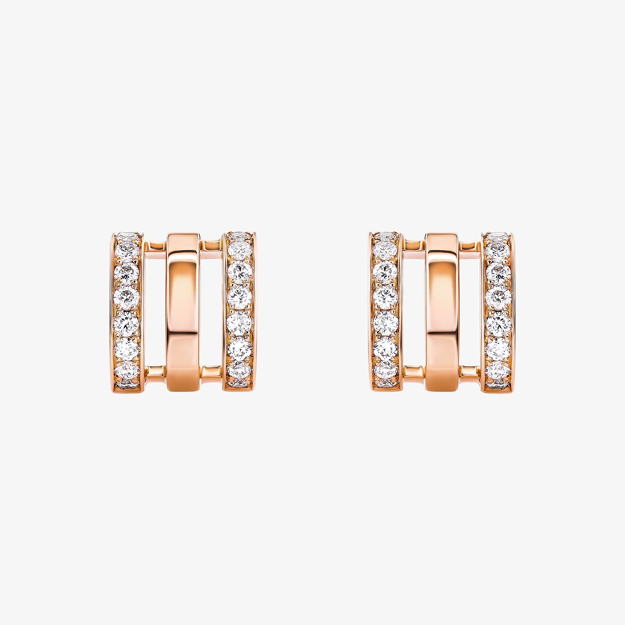 Wid Rose Gold Diamond Stud Earrings - Image 2