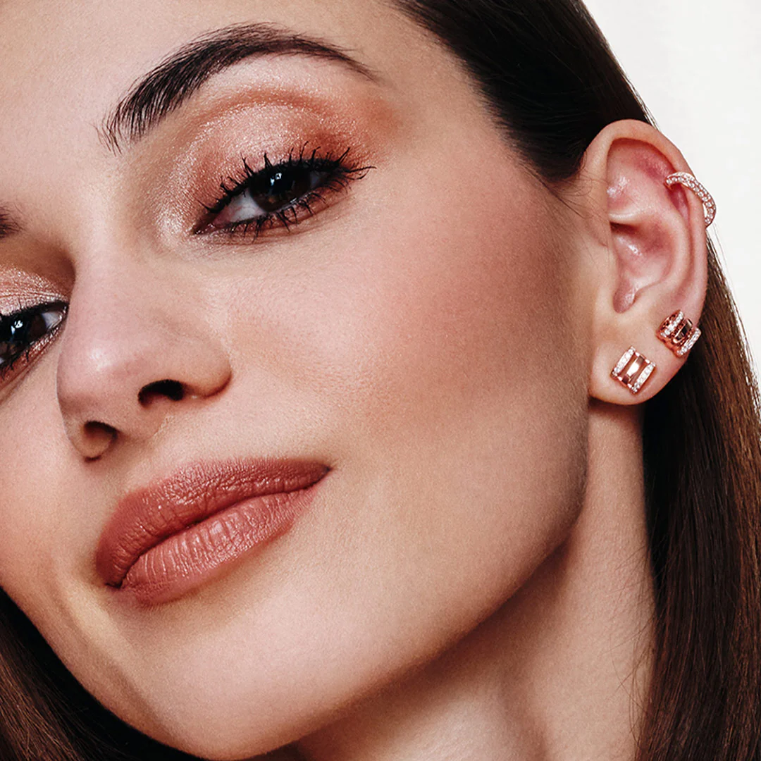 Wid Rose Gold Diamond Single Earrings - Image 5