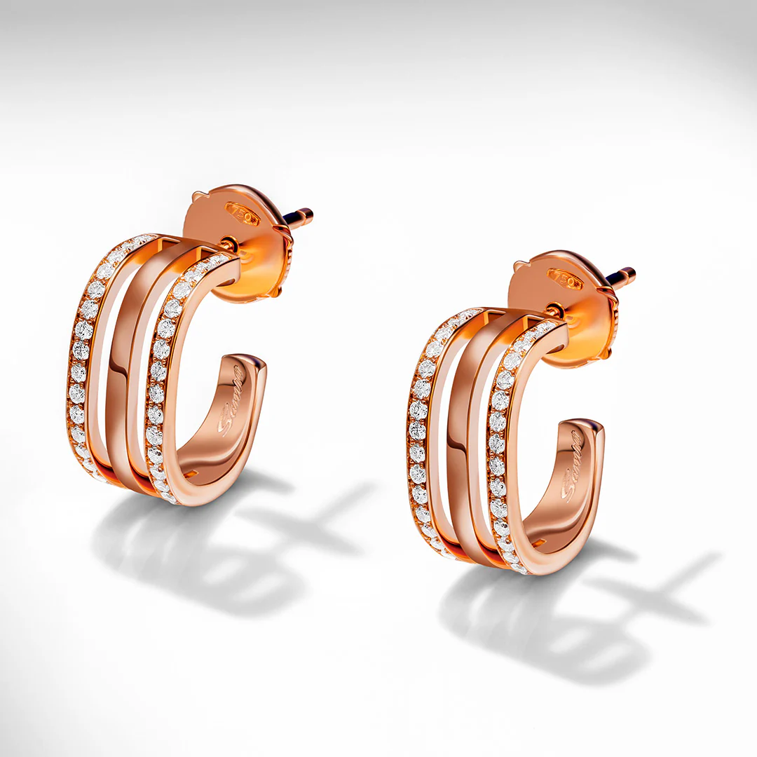 Wid Rose Gold Diamond Triple Earrings - Image 3